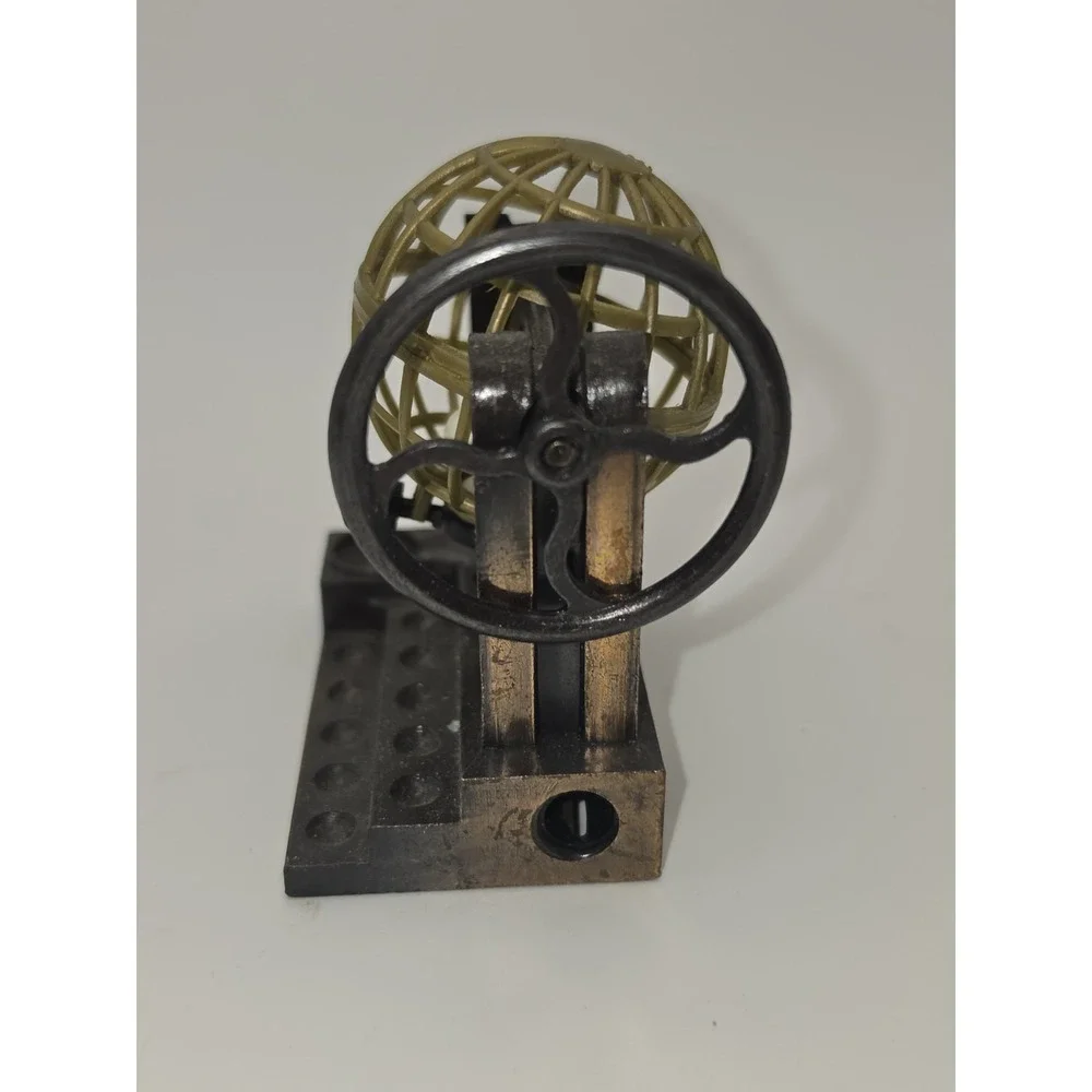 VINTAGE Diecast Bronze Color Metal Pencil Sharpener BINGO‎ BALL CAGE LOTTERY